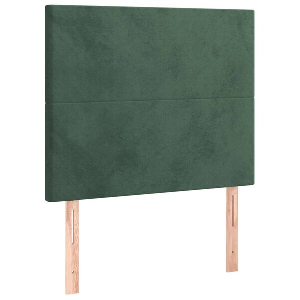 vidaXL Têtes de lit 2 Pièces Vert foncé 90x5x78/88 cm Velours