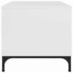 vidaXL Table basse Blanc brillant 90 x 49 x 46 cm Bois d'ingénierie