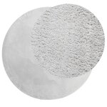 vidaXL Tapis HUARTE à poils courts doux et lavable gris Ø 200 cm