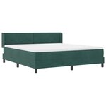 vidaXL Lit à ressorts avec matelas Vert foncé 200 x 180 cm Polyester