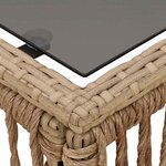 vidaXL Table de Jardin Beige et Noir 55 x 55 x 37 cm