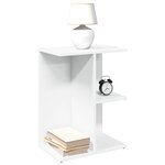 vidaXL Table de chevet blanc 46 5x29x61 cm bois d’ingénierie