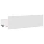 vidaXL Cadre de lit sans matelas avec tiroirs blanc 140x200cm bois pin