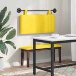 vidaXL Tête de lit suspendue Jaune clair Tissu en velours côtelé