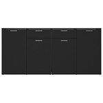 vidaXL Buffet Noir 160x36x75 cm Bois d'ingénierie