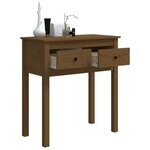 vidaXL Table console Marron miel 70x35x75 cm Bois massif de pin