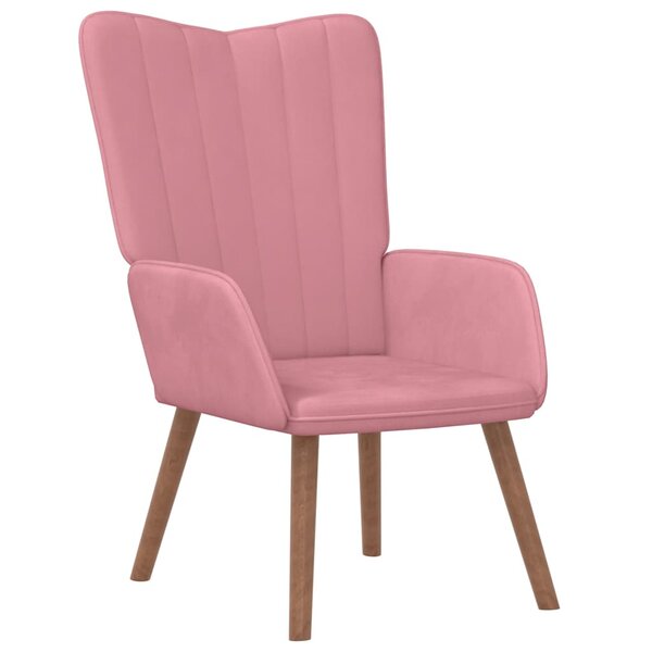 vidaXL Chaise de relaxation Rose Velours