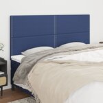 vidaXL Tête de lit Bleu 200x5x118/128 cm Tissu