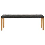vidaXL Banc de jardin 80 cm Résine tressée Noir