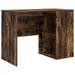 vidaXL Bureau d'angle en chêne fumé 102x88x75 cm en bois d'ingénierie
