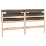 vidaXL Tête de lit capitonnée Marron et Taupe 200 cm Pin massif