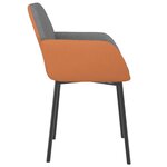 vidaXL Chaises à manger lot de 2 gris clair tissu et similicuir