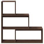 vidaXL Étagère séparatrice de pièce 3niveaux chêne marron 123x29x123cm