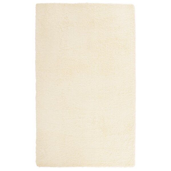 vidaXL Tapis Shaggy à poils longs NAVARRA crème 80x150 cm polyester
