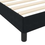 vidaXL Lit à ressorts avec matelas Noir 160 x 220 cm tissu