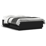 vidaXL Cadre de lit sans matelas noir 120x200 cm