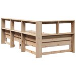 vidaXL Lit bibliothèque sans matelas 90x190 cm bois de pin massif