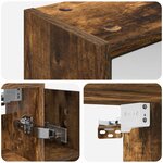 vidaXL Armoire Miroir de Salle de Bain Chêne fumé 73 5 x 16 x 62 5 cm