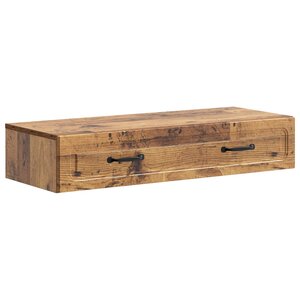 vidaXL Table d'appoint murale Bois ancien 87 5 x 34 5 x 17 cm
