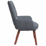 vidaXL Fauteuil relaxant Gris foncé 63 x 67 x 94 cm Velours