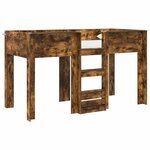 vidaXL Lit Superposé pour Enfants avec stockage Chêne fumé 75 x 190 cm