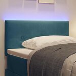 vidaXL Tête de lit LED avec des lumières à LED Bleu 100 cm Polyester