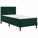 vidaXL Cadre de lit avec matelas Vert foncé 90 x 190 cm Velours
