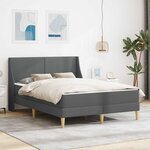 vidaXL Cadre de lit avec matelas avec tête de lit Polyester