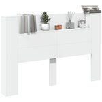vidaXL Armoire tête de lit avec LED blanc 160x16 5x103 5 cm