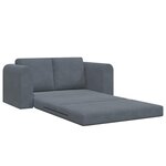vidaXL Canapé-Lit Gris foncé 148 x 71 x 83 cm Velours
