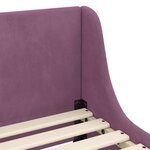 vidaXL Cadre de lit pour enfants avec tête de lit Violet 80 x 160 cm