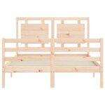 vidaXL Cadre de lit avec tête de lit 140x200 cm bois massif