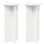 vidaXL Support de Plante 2 pièces Blanc Ø29 5 x 60 cm