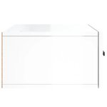 vidaXL Tables de chevet murales 2 Pièces blanc brillant 35x35x20 cm