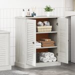 vidaXL Cabinet de salle de bain avec stockage Blanc 68 x 34 x 80 cm