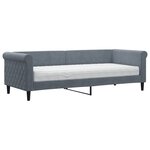 vidaXL Lit de jour avec matelas gris foncé 80x200 cm velours