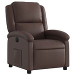 vidaXL Fauteuil inclinable électrique Marron Similicuir