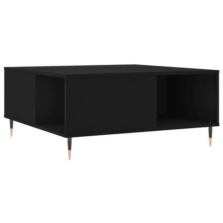 vidaXL Table basse noir 80x80x36 5 cm bois d'ingénierie