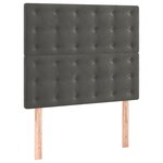 vidaXL Sommier à lattes de lit et matelas et LED Gris foncé 80x200 cm