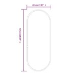 vidaXL Miroir mural Argenté 50x20 cm Ovale