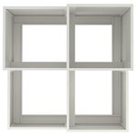 vidaXL Cache-pot de jardin Blanc 80 x 80 x 60 cm Acier
