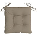 vidaXL Coussins de chaise lot de 2 taupe 40x40x7 cm tissu oxford