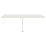 vidaXL Auvent automatique sur pied 600x300 cm Crème