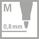 Stylo feutre pointMax pointe moyenne 0.8mm vert clair STABILO
