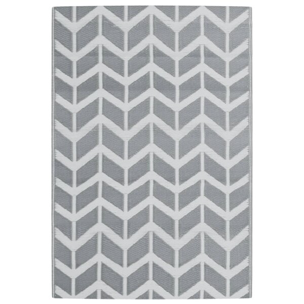 vidaXL Tapis d'extérieur ARAKIL gris 140 x 200 cm PP