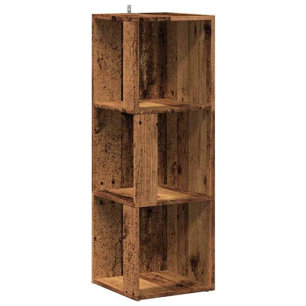 vidaXL Armoire d'angle vieux bois 33x33x100 cm bois d'ingénierie