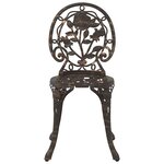 vidaXL Ensemble bistro de jardin 3 Pièces Bronze Aluminium