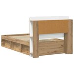 vidaXL Cadre de lit avec rangement Chêne artisanal 80 x 200 cm