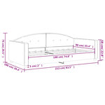 vidaXL Lit de repos noir 90x190 cm velours