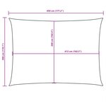 vidaXL Voile de parasol tissu oxford rectangulaire 3x4 5 m beige